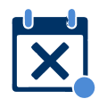 illustration showing a calendar page with an X marking it