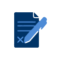 illustration of a document getting marked with an X