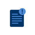 illustration of a document with an exclamation point