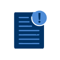 illustration showing a document and an exclamation mark