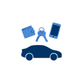 illustration of a car and items that could be left in it