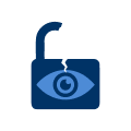 illustration showing an eye on a broken padlock